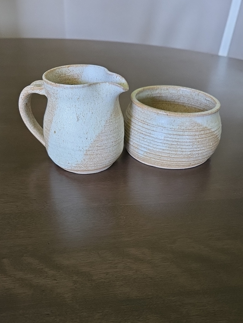 Handmade Pottery Cream and Sugar C. Cameron